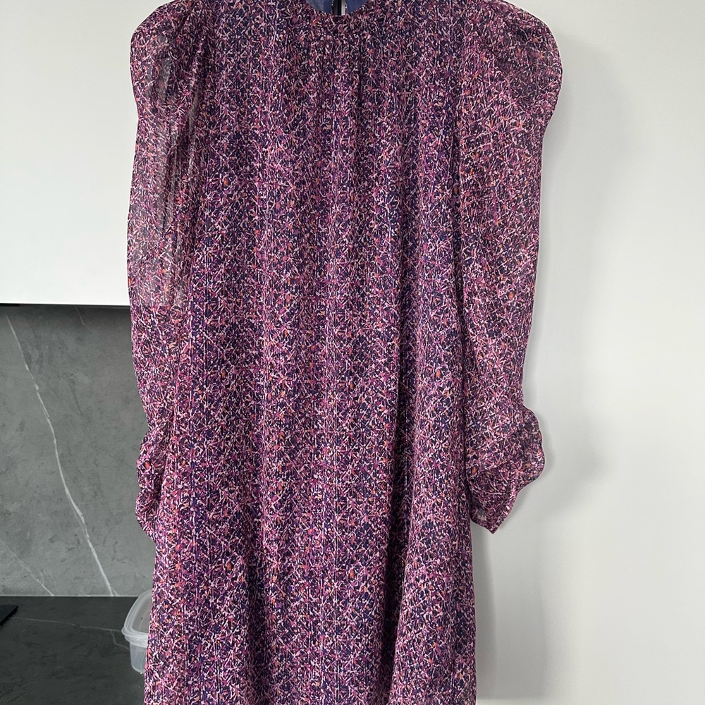 Chic Floral Mini Dress in Purple